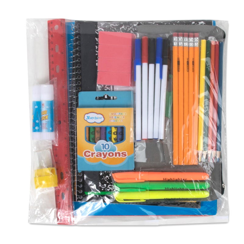 Trailmaker Trail maker 45 Piece School Supply Kit Grades K-12 - School Essentials Includes Folders Notebooks Pencils Pens and Much More! - Image 2